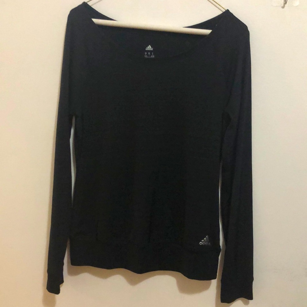 Adidas woman’s long sleeve athletic top black